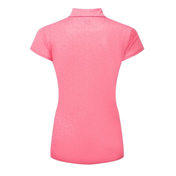FootJoy Painted Floral Cap Sleeve Lisle Damen Poloshirt, rosa