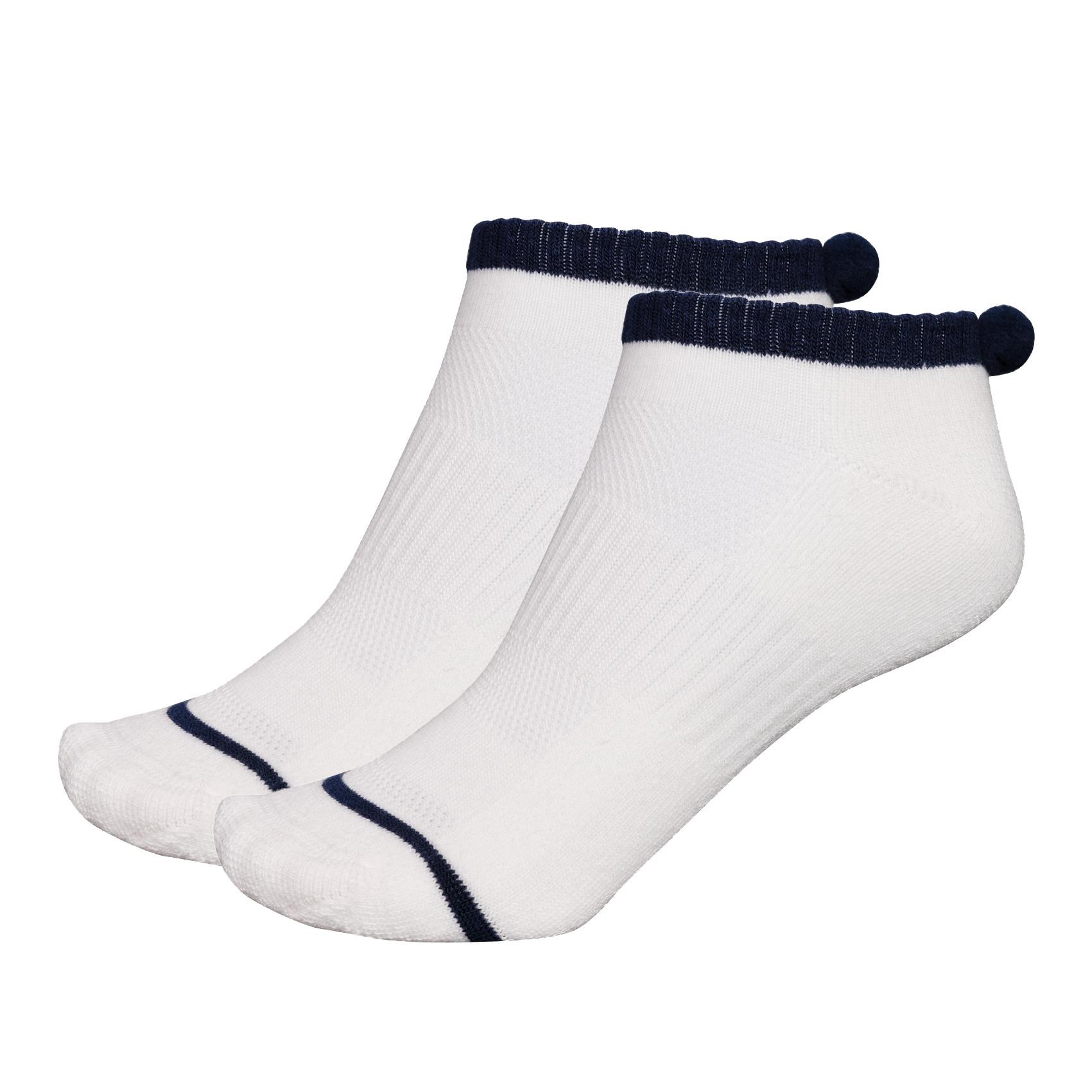 FootJoy Pro-Dry Pom-Pom Damen Golfsocken, 1Paar, weiss