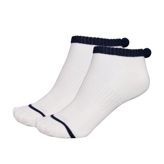FootJoy Pro-Dry Pom-Pom Damen Golfsocken, 1Paar, weiss