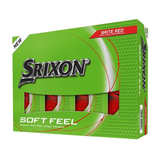 Srixon Soft Feel Brite Golfbälle, rot