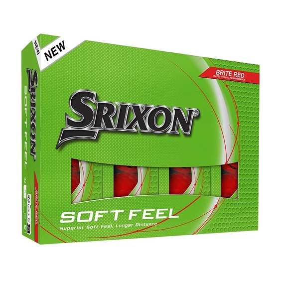 Srixon Soft Feel Brite Golfbälle, rot