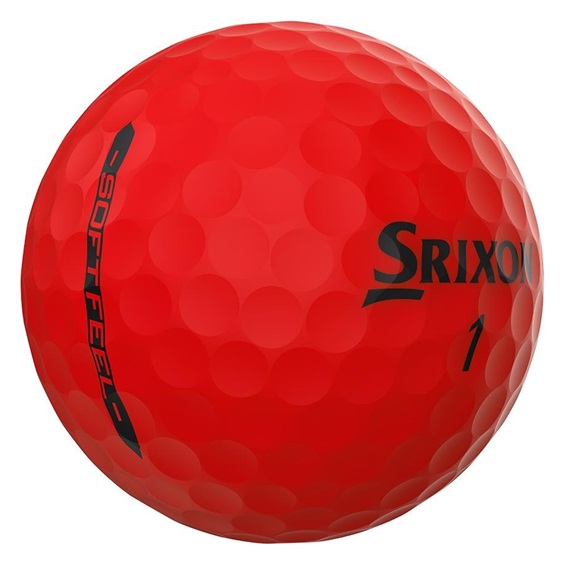 Srixon Soft Feel Brite Golfbälle, rot