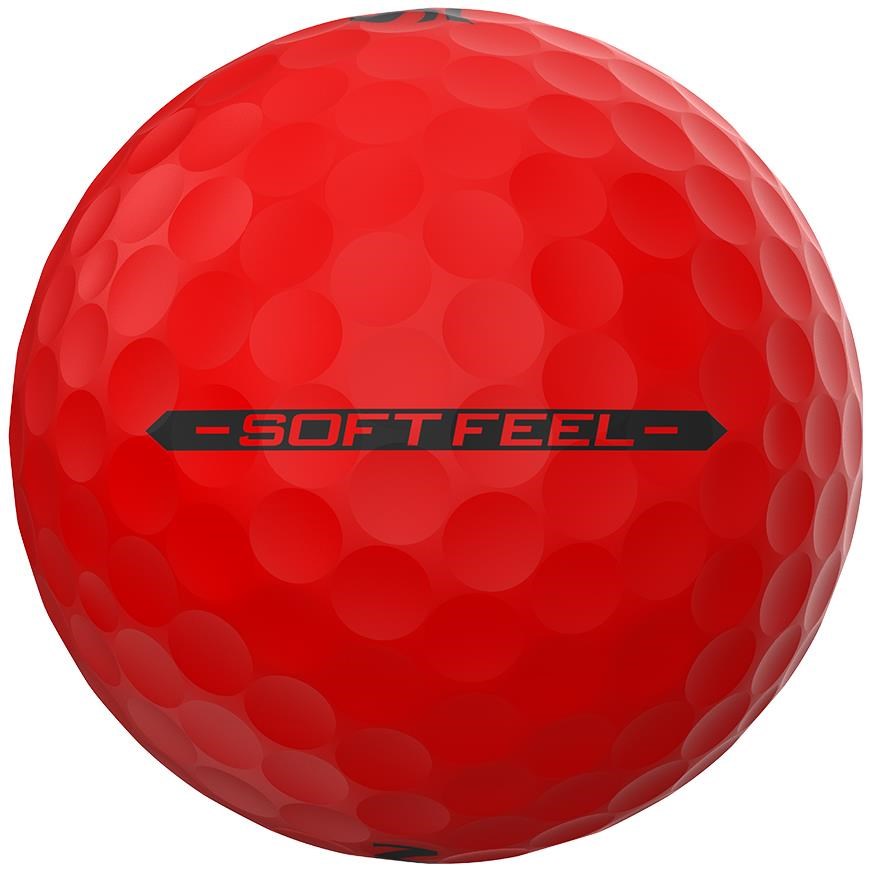 Srixon Soft Feel Brite Golfbälle, rot