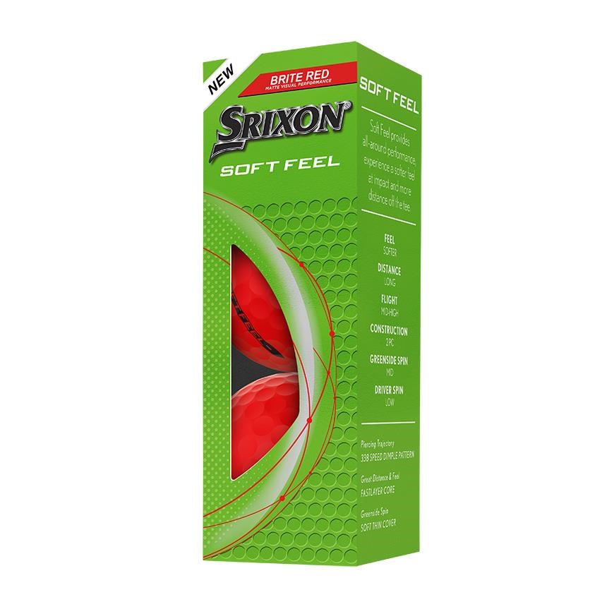 Srixon Soft Feel Brite Golfbälle, rot