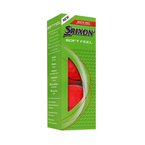 Srixon Soft Feel Brite Golfbälle, rot