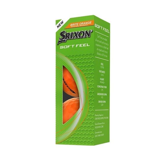 Srixon Soft Feel Brite Golfbälle, orange