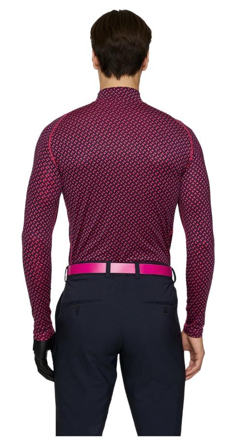 J.Lindeberg Ello Soft Print Herren Kompressionshemd, tour geo navy