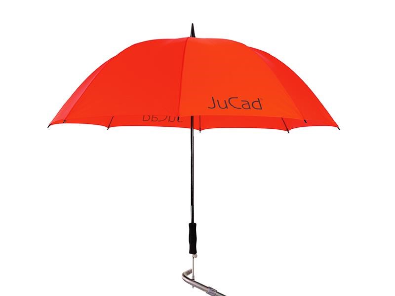 JuCad Teleskop-Golfschirm 68" mit Schirmstift, rot
