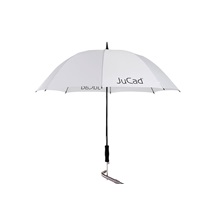 JuCad Teleskop-Golfschirm 68" mit Schirmstift, weiss