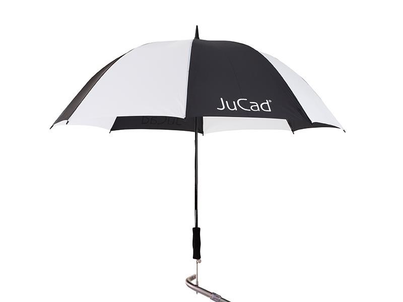 JuCad Teleskop-Golfschirm 68" mit Schirmstift, schwarz/weiss