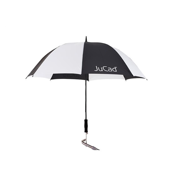 JuCad Teleskop-Golfschirm 68" mit Schirmstift, schwarz/weiss