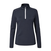 PING Sonya Fleece Damen Poloshirt, dunkelblau