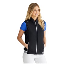 PING Dot Fleece Damen Weste, schwarz
