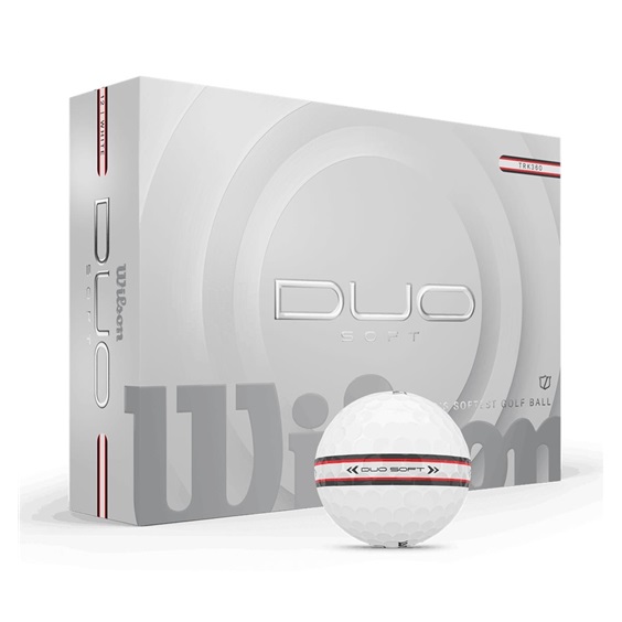 Wilson Duo Soft TRK 360 Golfbälle, weiss/rot