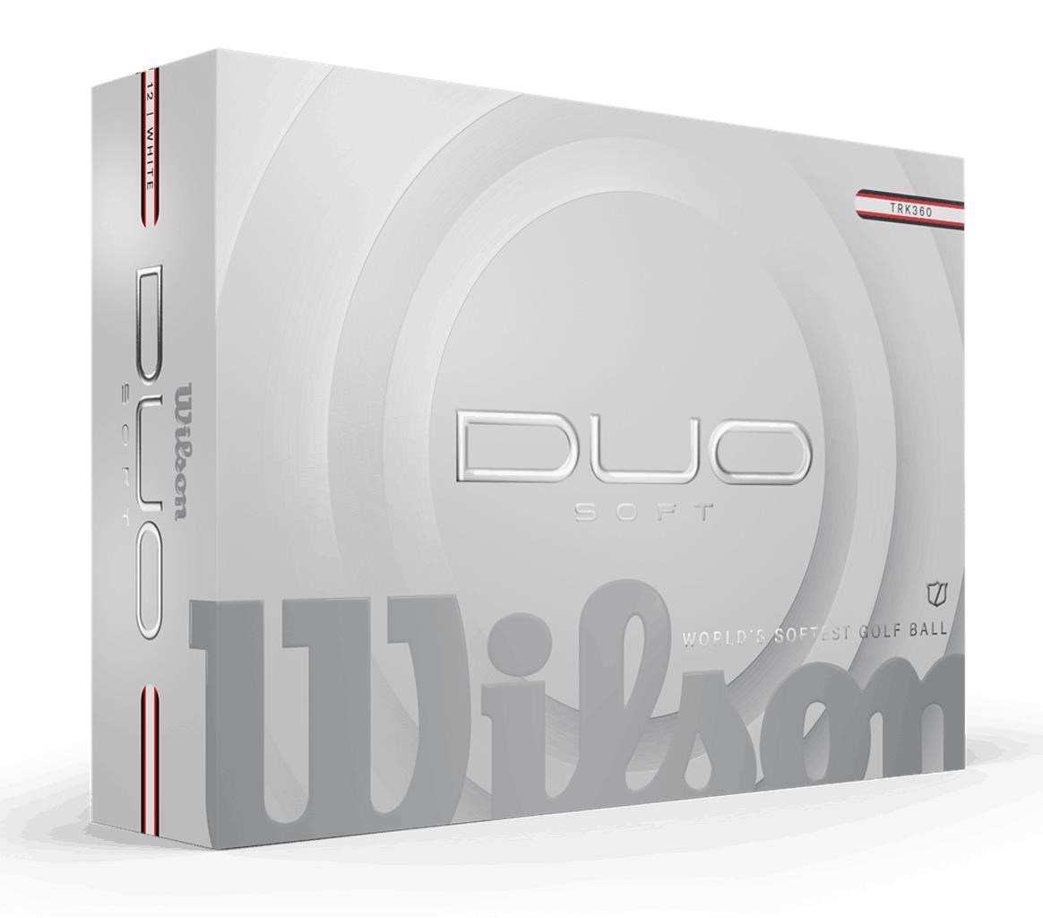 Wilson Duo Soft TRK 360 Golfbälle, weiss/rot