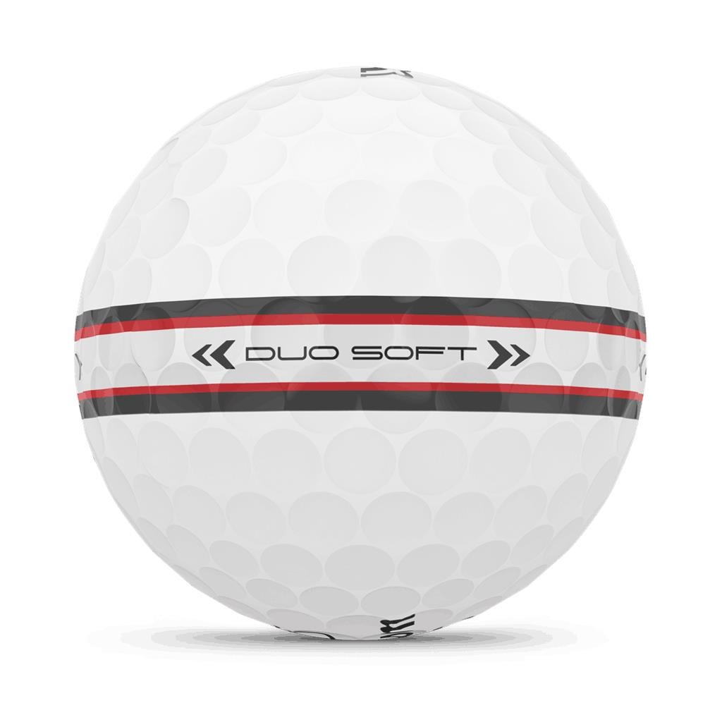 Wilson Duo Soft TRK 360 Golfbälle, weiss/rot