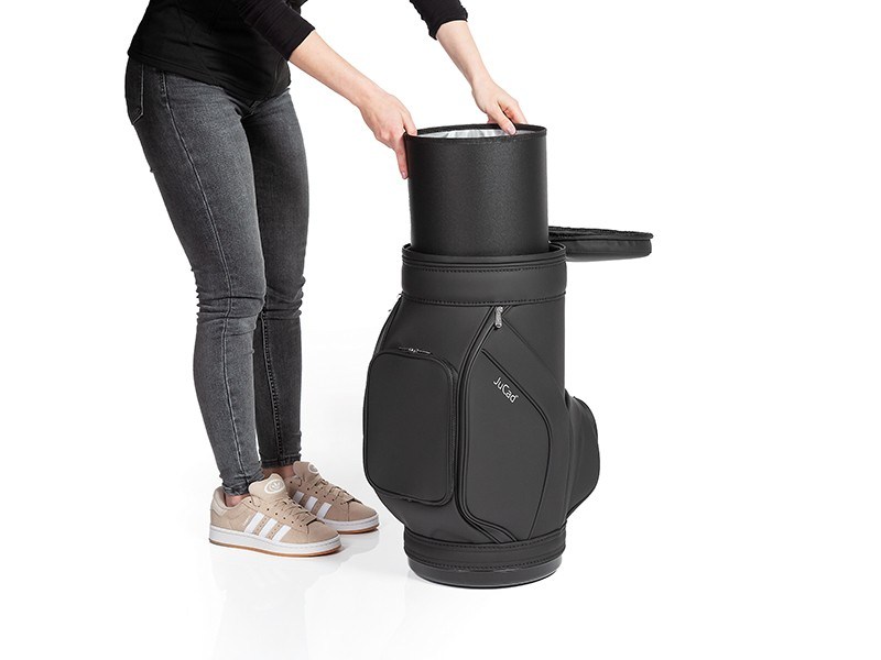 Jucad stool with cooler, black