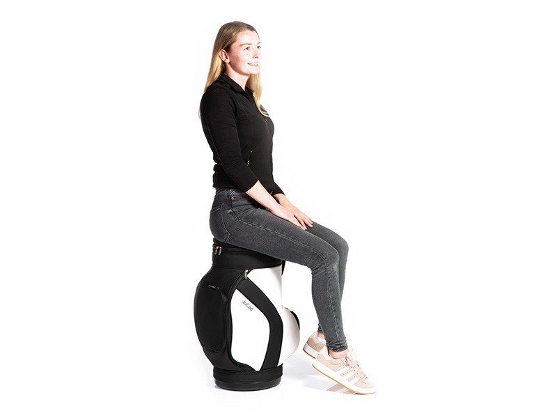 Jucad stool with cooler, black