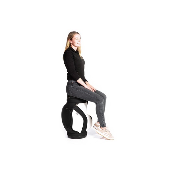 Jucad stool with cooler, black