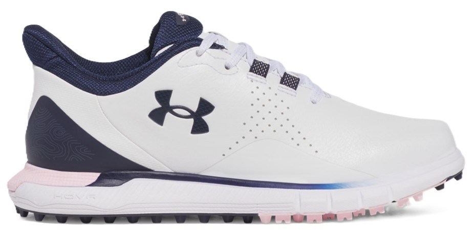 Under Armour Drive Fade SL Herren Golfschuhe, weiss/rosa/dunkelblau
