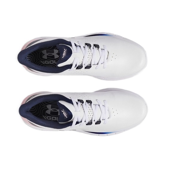 Under Armour Drive Fade SL Herren Golfschuhe, weiss/rosa/dunkelblau