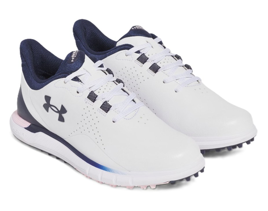 Under Armour Drive Fade SL Herren Golfschuhe, weiss/rosa/dunkelblau