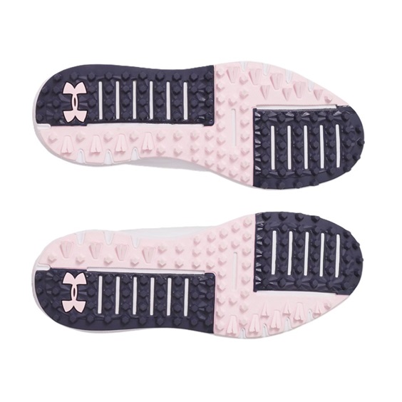 Under Armour Drive Fade SL Herren Golfschuhe, weiss/rosa/dunkelblau