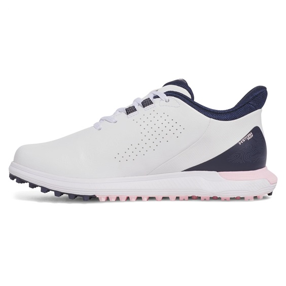 Under Armour Drive Fade SL Herren Golfschuhe, weiss/rosa/dunkelblau