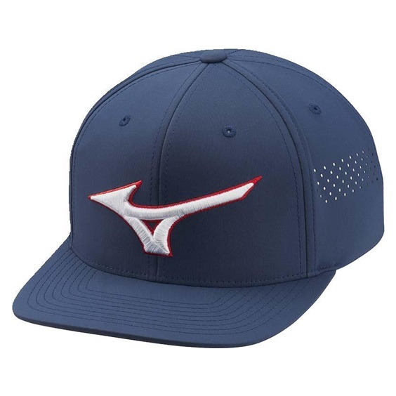 Mizuno Tour Flat Snapback Herren Cap, dunkelblau