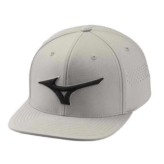Mizuno Tour Flat Snapback Herren Cap, grau