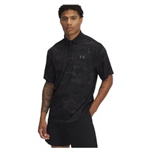Under Armour Playoff 3.0 Printed Herren Poloshirt, schwarz