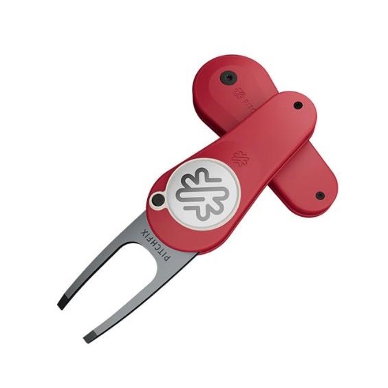 Pitchfix Original Pitchgabel mit Ballmarker, rot