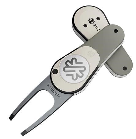 Pitchfix Icon Pitchgabel mit Ballmarker, Gun Metal