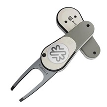 Pitchfix Icon Pitchgabel mit Ballmarker, Gun Metal