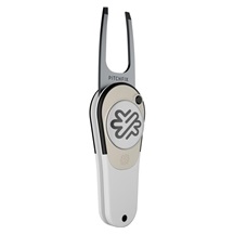 Pitchfix Icon Pitchgabel mit Ballmarker, Weiss