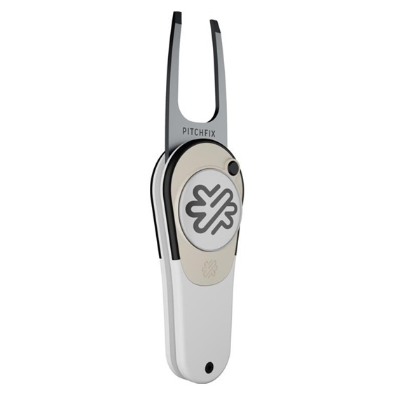 Pitchfix Icon Pitchgabel mit Ballmarker, Weiss