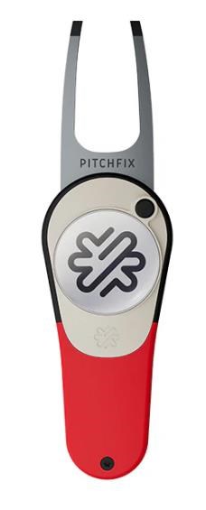 Pitchfix Icon Pitchgabel mit Ballmarker, Rot