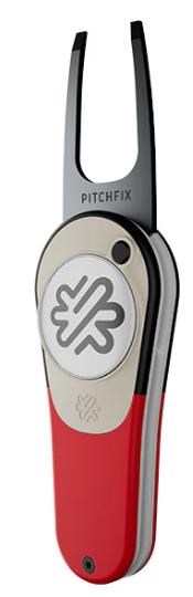Pitchfix Icon Pitchgabel mit Ballmarker, Rot