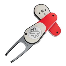 Pitchfix Icon Pitchgabel mit Ballmarker, Rot
