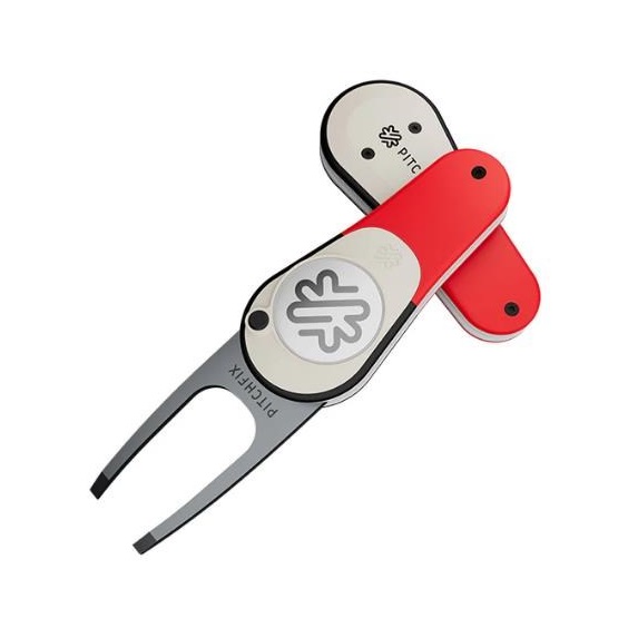 Pitchfix Icon Pitchgabel mit Ballmarker, Rot