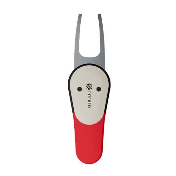 Pitchfix Icon Pitchgabel mit Ballmarker, Rot