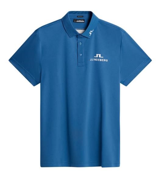 J.Lindeberg KV Tour Golf Herren Poloshirt, blau