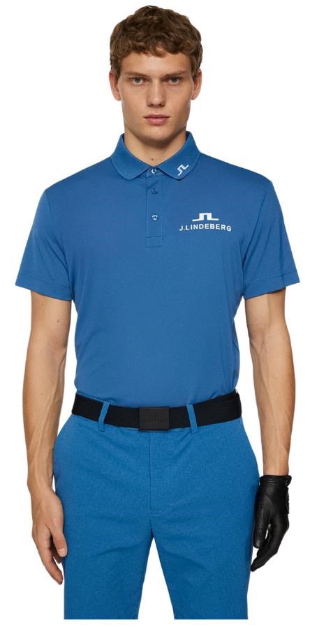 J.Lindeberg KV Tour Golf Herren Poloshirt, blau