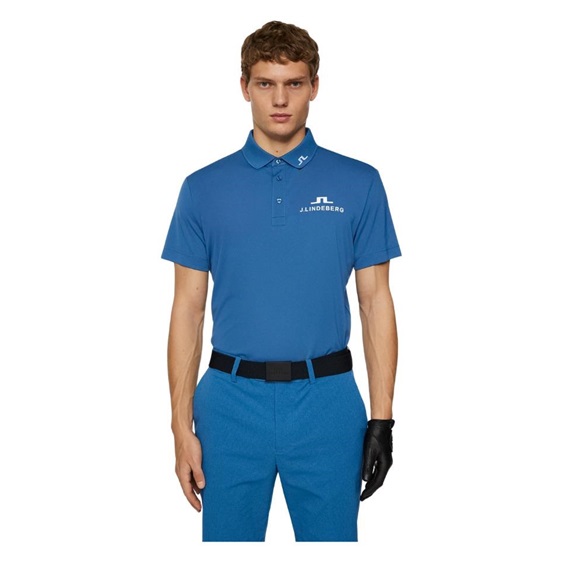J.Lindeberg KV Tour Golf Herren Poloshirt, blau