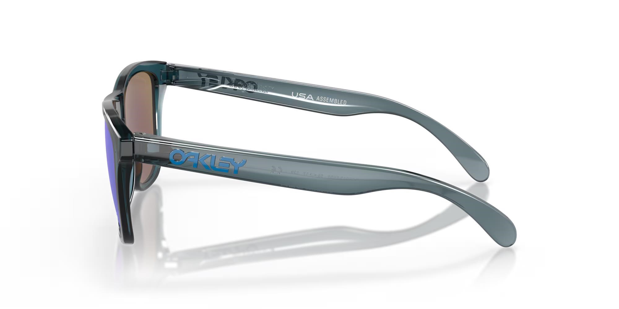 Oakley Frogskins Sonnenbrille, Prizm Sapphire Polarized Lenses/Crystal Black