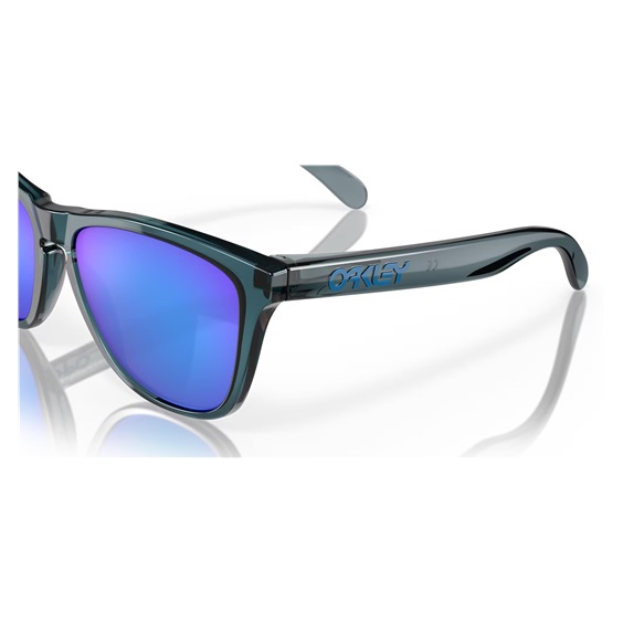 Oakley Frogskins Sonnenbrille, Prizm Sapphire Polarized Lenses/Crystal Black