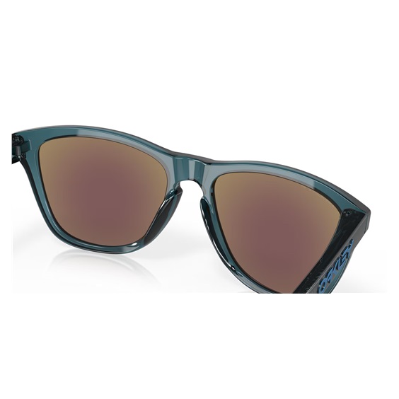 Oakley Frogskins Sonnenbrille, Prizm Sapphire Polarized Lenses/Crystal Black