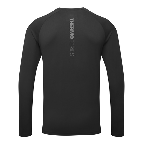 ThermoSeries Fleece Baselayer Herren Funktions-T-Shirt, schwarz