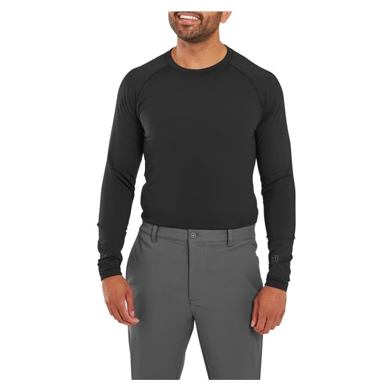 ThermoSeries Fleece Baselayer Herren Funktions-T-Shirt, schwarz