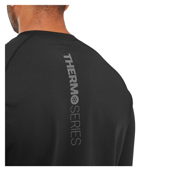 ThermoSeries Fleece Baselayer Herren Funktions-T-Shirt, schwarz